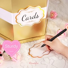 Rosegld Card Card Receiving Ribbon 14X12X12 Inches Elegant Card Holder For
