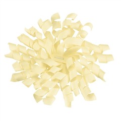 6 Pcs 4 Inch Grosgrain Curly Bows for Gift Wrapping Self-Adhesive Beige