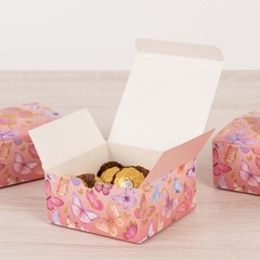 25 Pink Butterfly Themed Party Favor Boxes «Thank You» Print Events Decorations