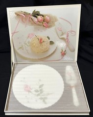 Vtg. Mikasa Cake Plate & Server ‘April Rose’ Bone China Narumi Japan New in Box
