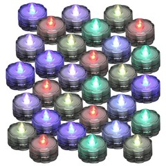30 Multi Color Change Led SUBMERSIBLE Wedding Waterproof Floral Decor Tea Light