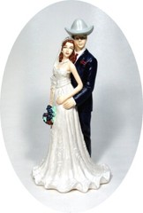 NEW Western Cowboy My Dream Personalized Bride Groom 6″ Wedding Caketopper