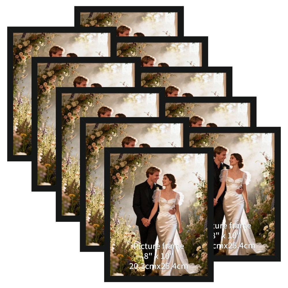 8×10 Picture Frames Set of 10 for Displaying 8 x 10 Photos, Multi 8×10 Frames…
