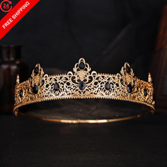 Gold King Crown for Men Decoration Birthday Prom Party regular,