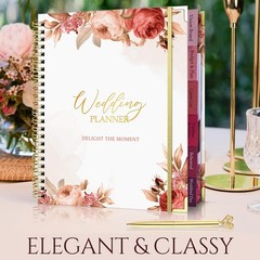 3PC VINTAGE FLORAL WEDDING PLANNER KIT 9x11in – UNIQUE GIFT SET-Wedding Planner