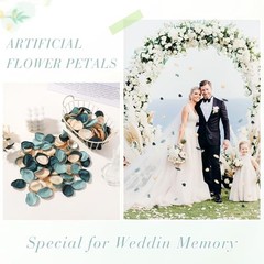 400 Pcs Silk Rose Petals Artificial Flower Petals for Wedding 400pcs-mix Green