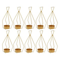 10pcs Diamond Shape Flower Vases Holder Wedding Centerpieces Stand Geometric