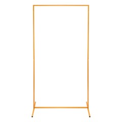 3-Piece Gold Freestanding Backdrop Stands Rectangular Balloon Frame for Wedding