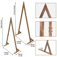 Set of 2 Wooden Wedding Arches Outdoor Indoor Held Wedding Boho Bridal Backdrop