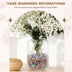 2000Pcs 4mm Wedding Table Scatter Confetti Diamond for Party, Blue Tones