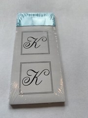 Letter K Cursive Seal Monogram Initial Envelope Sticker Graduation Gartner 1”