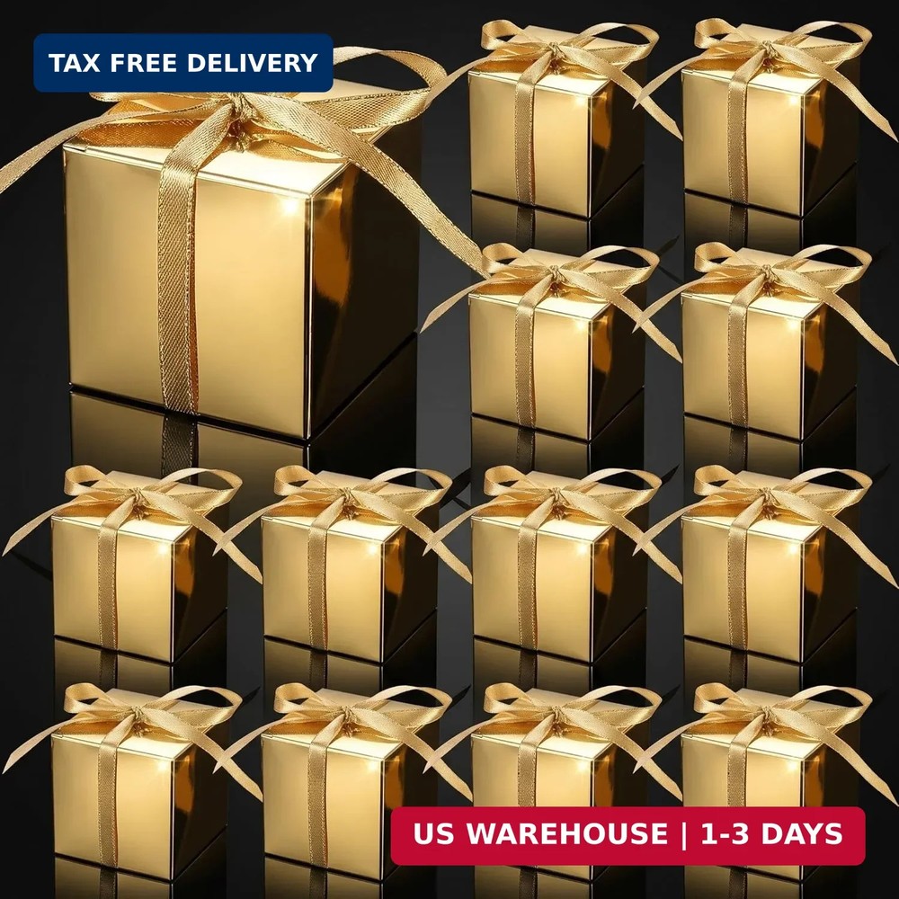 Glenmal 200 Pcs Small Gift Boxes 3 x 3 x 3 Inches Bulk Wedding Favor Candy Boxes