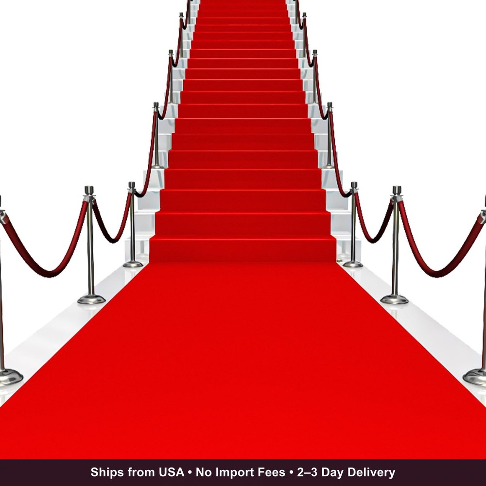 Red Carpet Runner for Party 100 GSM Felt Non-Woven Fabric Runway Carpet for Even