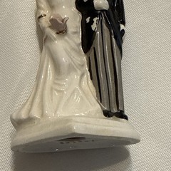 VINTAGE 1958 Napco Wedding Cake Topper 3b3301 Blonde Bride Groom