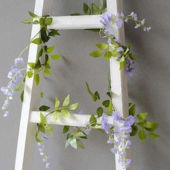 2 LAVENDER 6 ft Artificial Silk Wisteria Flowers Hanging Vine Garlands Wedding