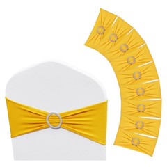 Uimoso 100PCS Stretch Spandex Chair Sashes Elastic Band Wedding Party Dining
