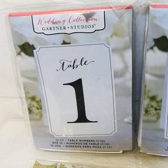 Wedding Reception Table Numbers 1-24 Gartner Studios Wedding Collection & More