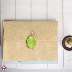A6 Parchment Envelopes – AGED – 4 3/4 x 6 1/2″ – 24lb Bond/60lb Text – 25 Qty