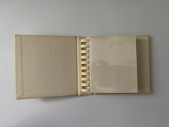 SM Vintage Photo Album – Cream w/Gold Trim – Antique Slip In Photo Wedding Book