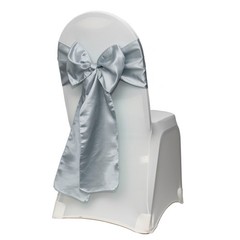 YCC Linens – Satin Chair Sashes Ribbon Bow Wedding Banquet Decor (Pack of 10)
