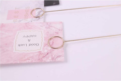 20 Pcs Metal Wire Floral Place Card Holder Pick 13 Inch Gold Photo Clip Memo for
