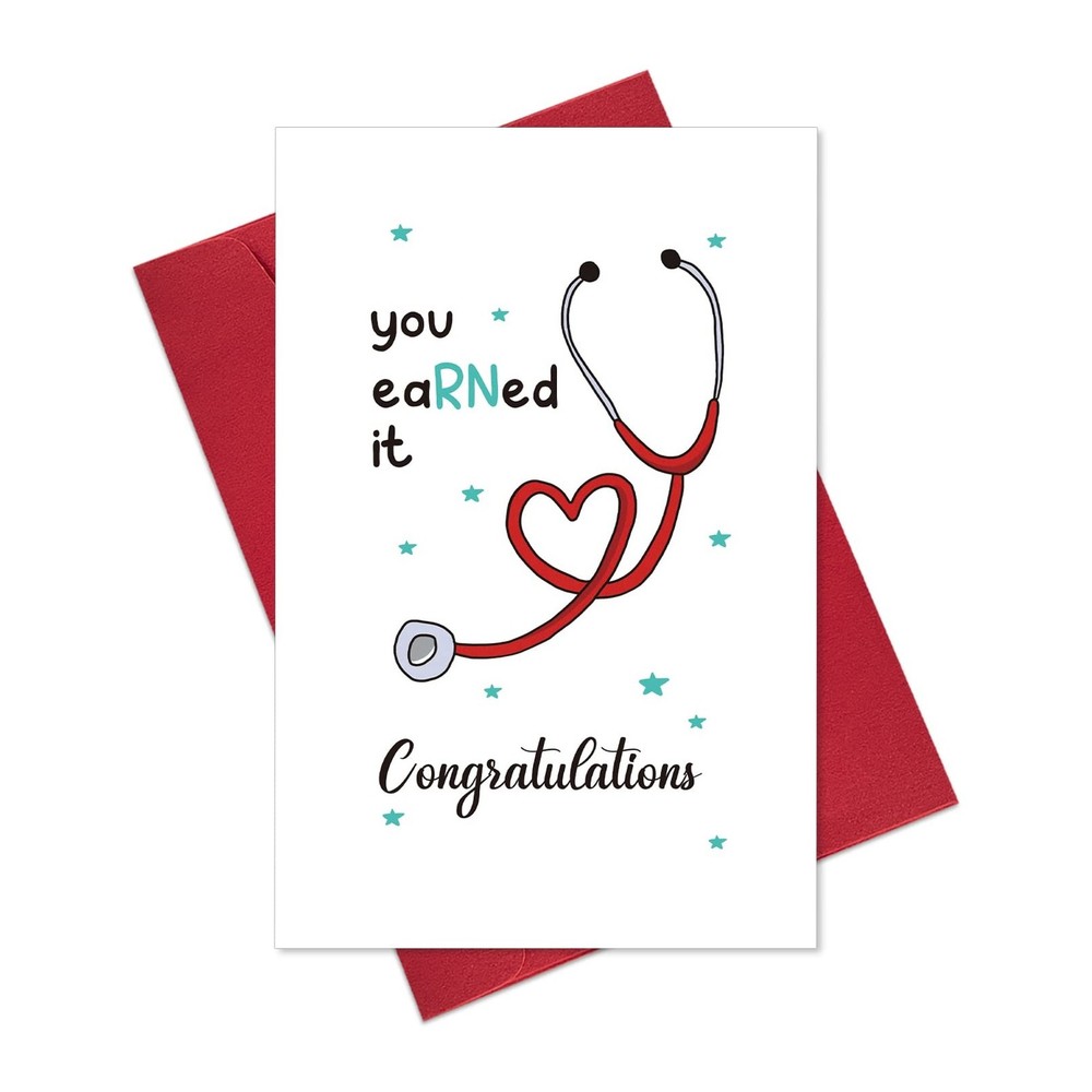 Ogeby Cute Nurse Graduation Card Gifts, Lovely RN Graduation Greeting Card, Y…