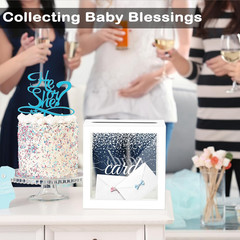 White Pot Clear Cards Box, Cards Receiving Box for Birthday, Wedding, Bridal or