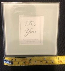 2 x Kate Aspen Forever Glass Photo Pics Coasters 4” x 4” Wedding Gift NEW