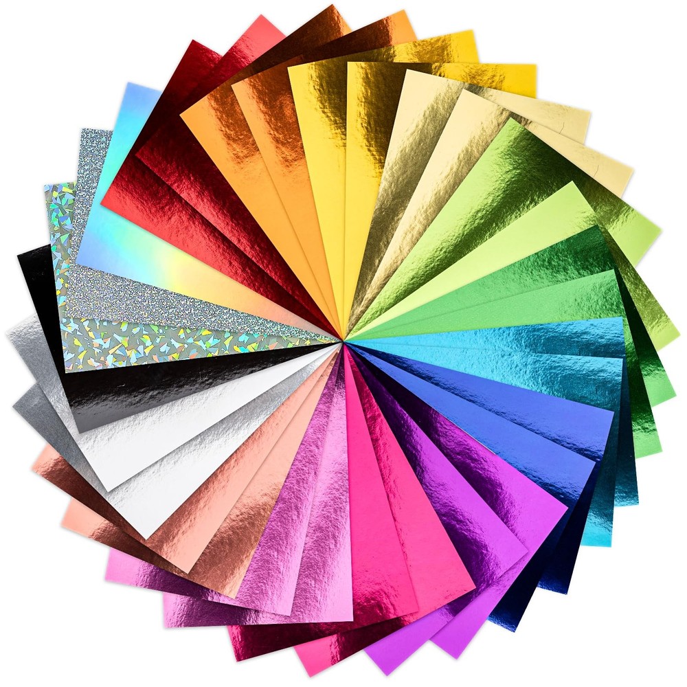 30 Pack Metallic Cardstock Paper Sheets, 6″ x 6 inches x 8 inches, metallic