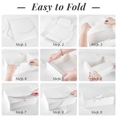 15 PCS Gift Boxes with Lids for Presents, 10.6 x 7.8 x 3.1 Inches White