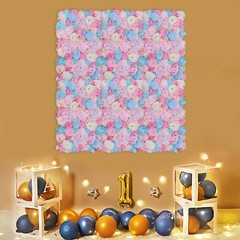 6× Orchid Pink Artificial Flower Wall Panel Wedding Valentine’s Backdrop Decor