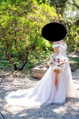 Country Chic Rust / Burnt Orange Pampas Grass Bridal Bouquet/Home decor/Wedding
