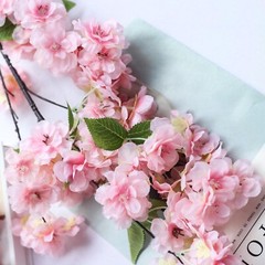 4 PINK 40″ tall Bushes with Silk Cherry Blossoms Flowers Party Wedding Bouquets