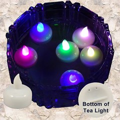12 Multicolor Led Floating Candle Floral Tea Light for Wedding Centerpiece Decor