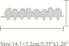 Cute Birds Metal Die Cuts,Cute 8Pcs Birds Frame Background Wedding Cutting Di…