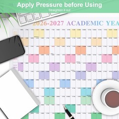 24″ x 36″ Exellewis 2026-2027 Academic Wall Calendar, July 2026 to June 2027,…