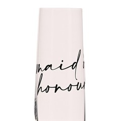 Maid of Honour Champagne Flute Glass Wedding Thank you Gift by Amore Boxed