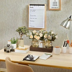 DUOER Centerpieces for Tables Coffee Table Centerpiece Decor with Wood white