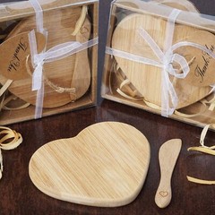 20 Natural Wooden Cheese Board FAVORS Gift Boxes Wedding Party Home Decorations