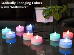 Large 2.2 Inch Color Changing Tea Lights Flameless Candles 1.5IN height