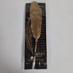 12 Feather Pen Wedding Favors Quill Ballpoint Pens Gold Happy Ever After To