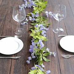 2 LAVENDER 6 ft Artificial Silk Wisteria Flowers Hanging Vine Garlands Wedding