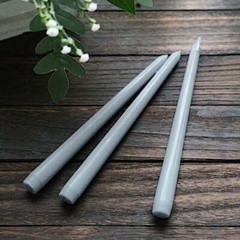 10″ tall Dusty Blue Premium Taper Candles Wedding Centerpiece Decorations