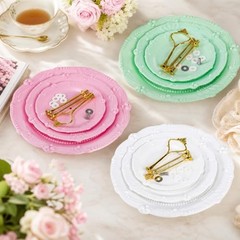 3 Pack 3 Tier Plastic Cupcake Stand, Dessert Plates Cake Fruit Candy Display