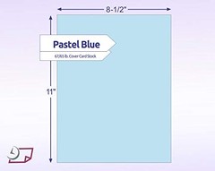 NextDayLabels Color Cardstock Paper – 50 Sheets – 8-1/2″ x 11″, Pastel Blue