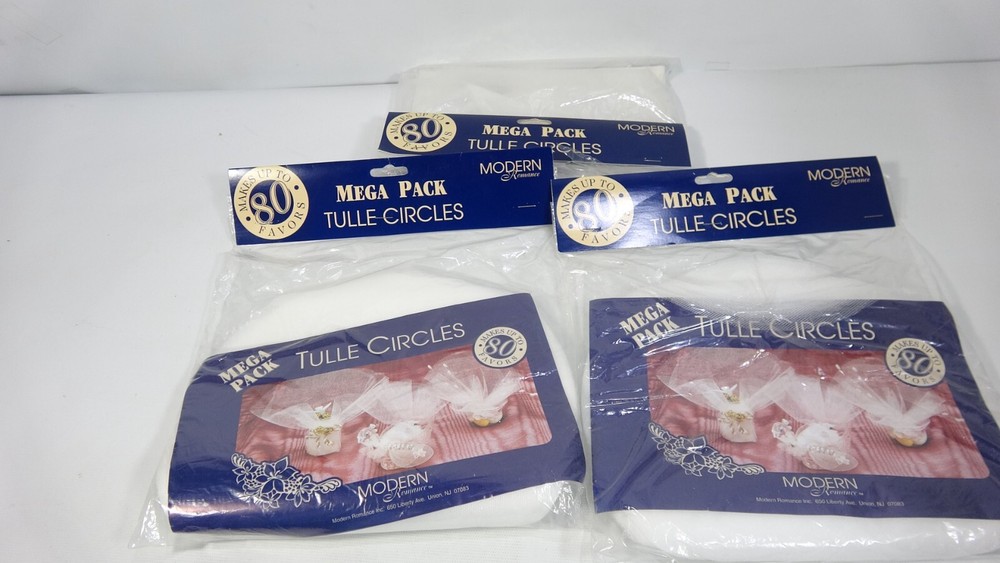 2 – Mega Pack Tulle Circles White 8 1/2″ For Wedding Shower Gifts – 160+