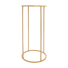 A Set of 3 Cylindrical Flower Racks Gold Party Decor Stand Metal Flower Holder