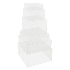 7pcs Acrylic Cake Display Stands Cupcake Stands Buffet Risers Set For Exhibition