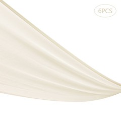 5x20ft Fabric Ceiling Drapes With 6 Panels Rod Pocket For Event Decor