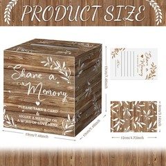 Pajean 50 Pcs Share a 10 x 15 cm (cards), 19 x 19 x 19 (box), Wood Color
